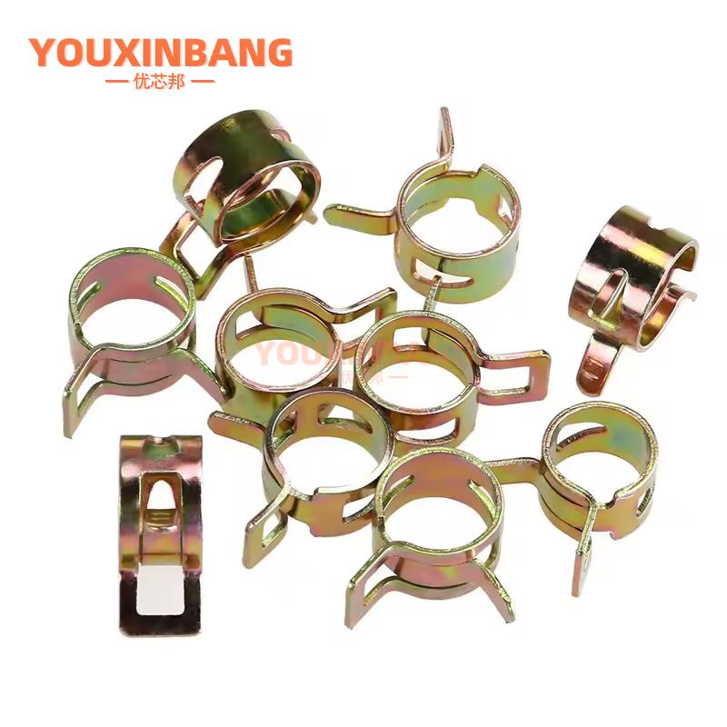 75PCS Boxed Clamps Color Zinc Plated Elastic Clamps M6M7M8M9M10 Pipe Clamp Ring Set