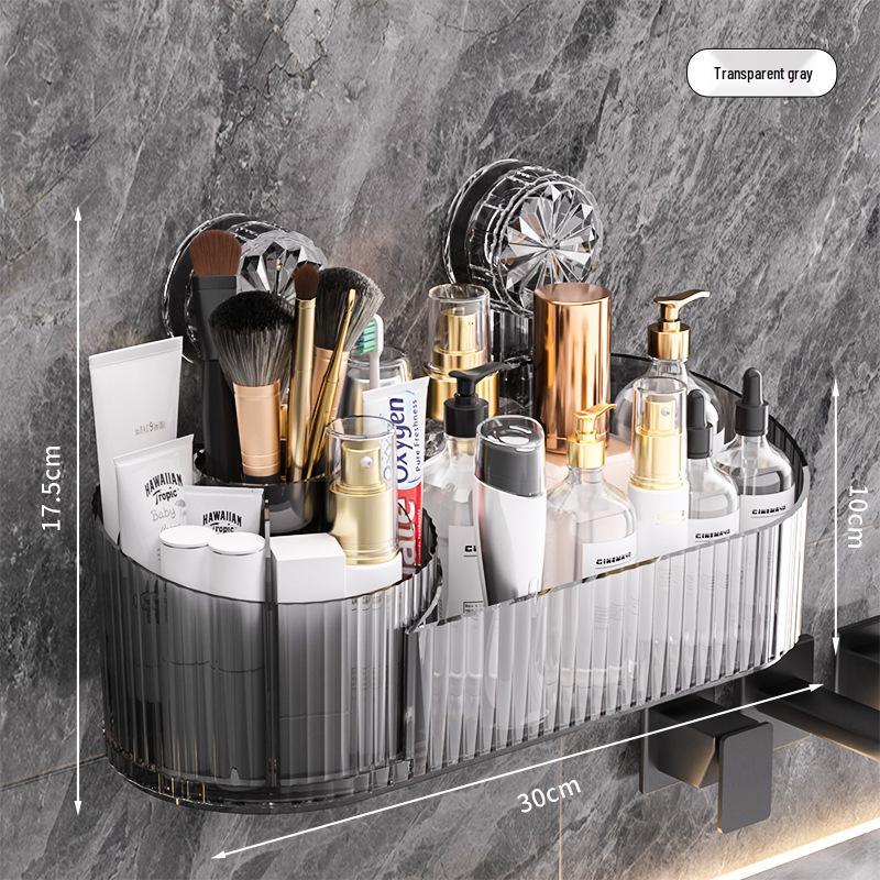 Nástěnná police na přísavky bez vrtání - Úložný box do koupelny bez poškození