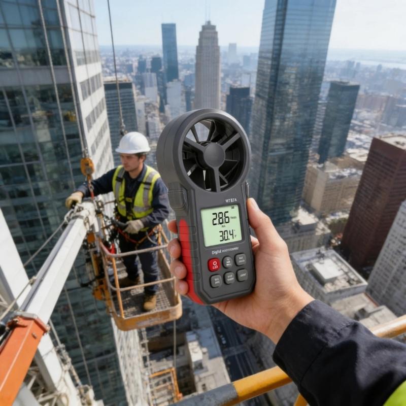 Portable Lightweight Wind Speeds Meter with Slim Design & Lightweight Anemometer for Easy Carrying in Outdoor Field Work