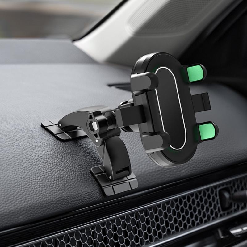 Car Dashboard Phone Mount Holder 17mm Ball Joint Bracket Double Adhesive Nonslip Base Full Rotation Mobile Device Holder