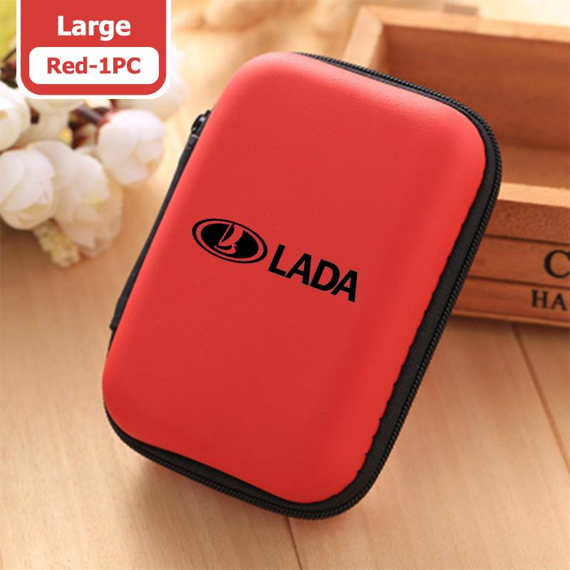 VRT4 For Lada Headphone Data Cable Storage Hard Drive Bag Portable Charger Zipper Box Niva Priora 4x4 Urban Vesta Granta Riva Samara