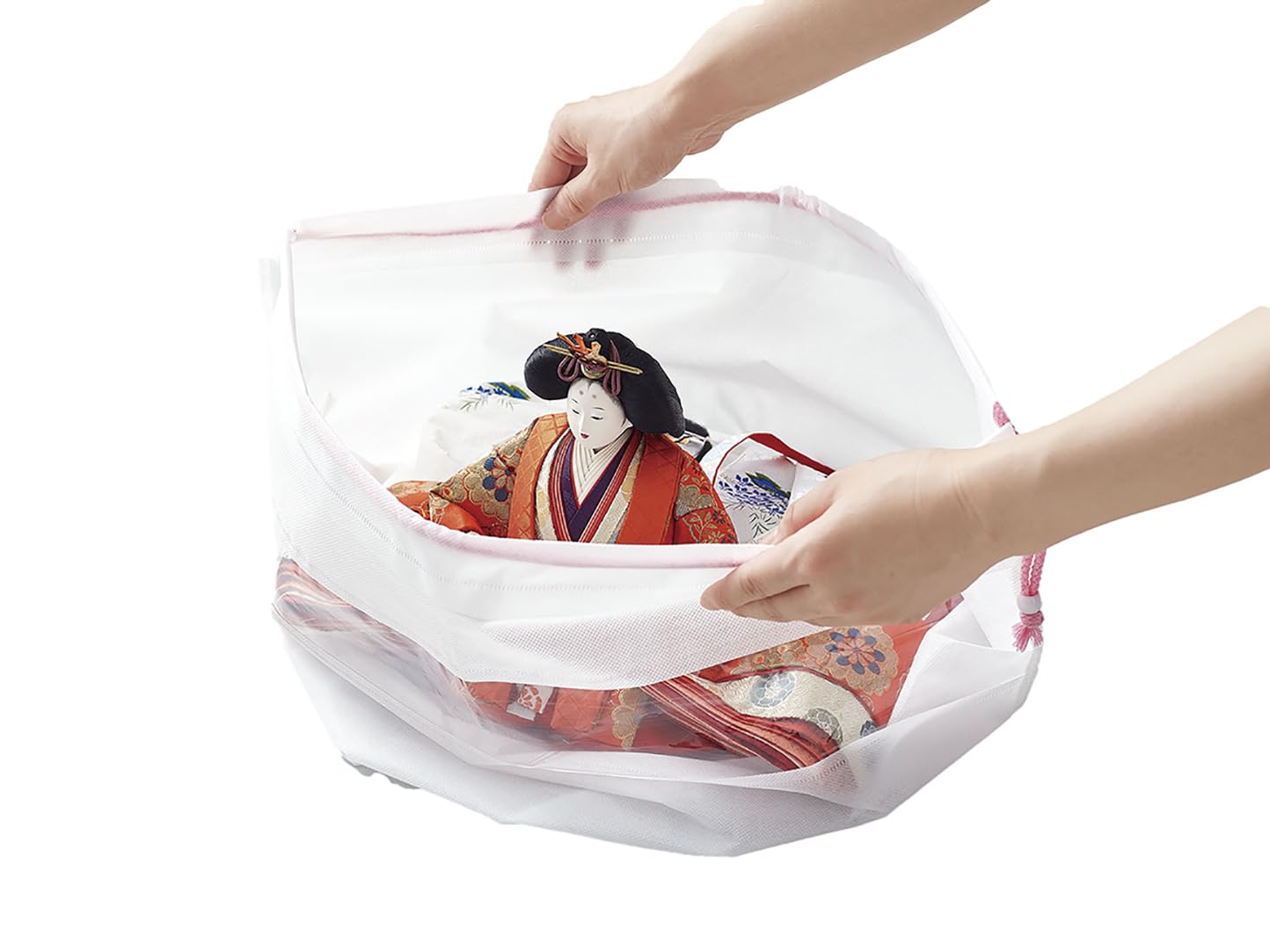 

Cojit Drawstring Storage Bag for Hina Dolls Large and Small Set Non-Woven Fabric Easy Access Protects Your Dolls