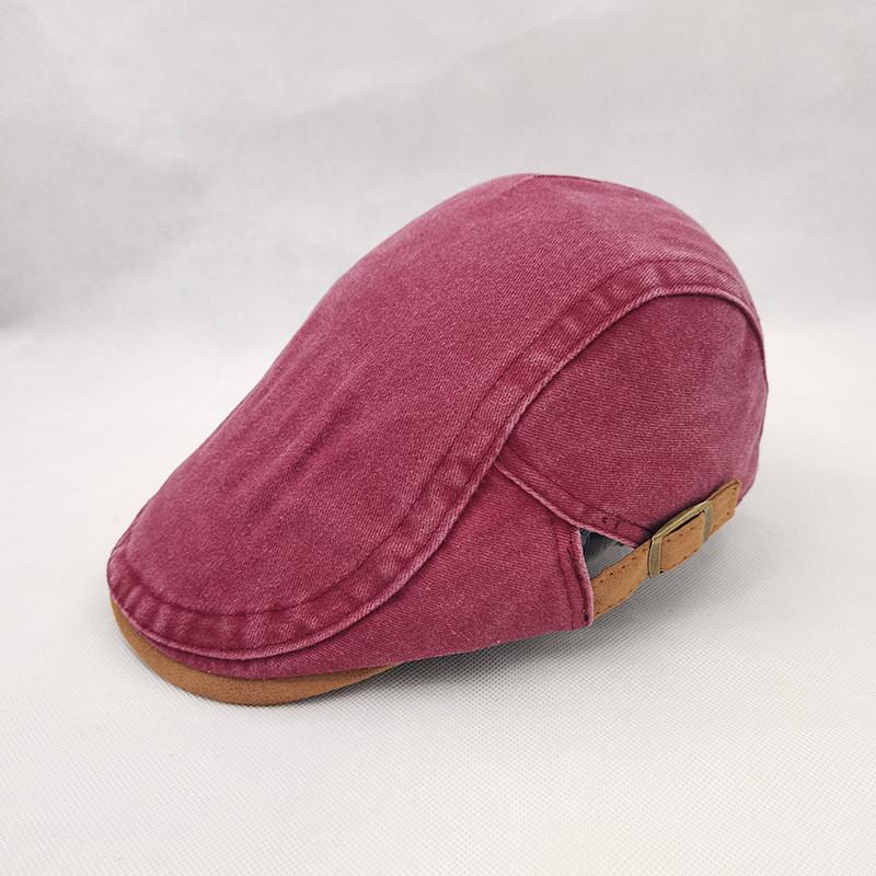

Retro Waterwashed Cotton Newsboy Hat With Stitching For Casual Outdoor Wear