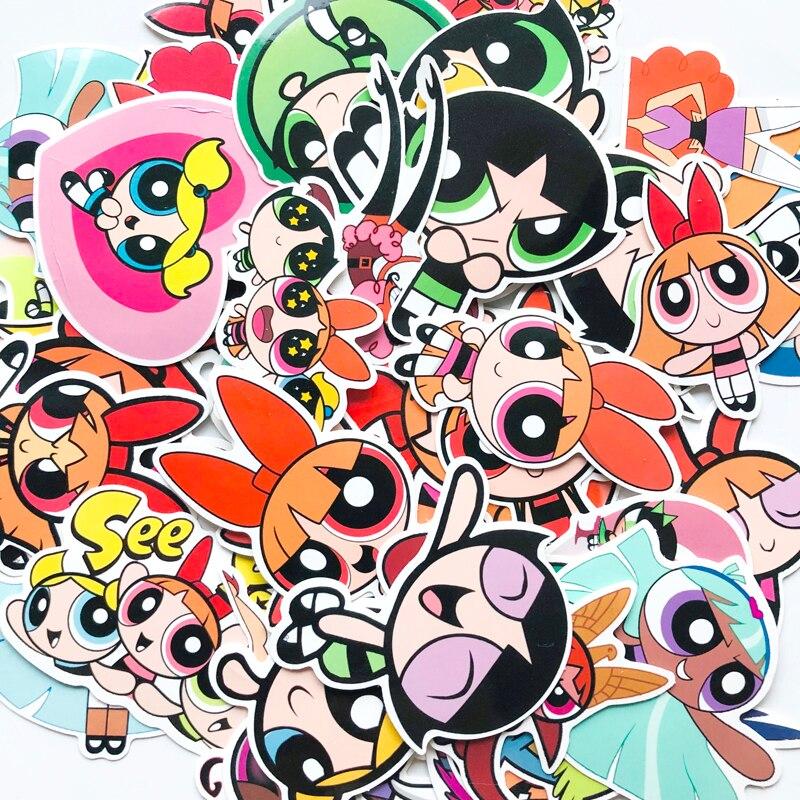 Buy 50pcs Powerpuff Girls Cartoon Funny Stickers Diy Scrapbooking Skateboard Motorcycle Home Decoration Badges Kids Sticker At Affordable Prices Free Shipping Real Reviews With Photos Joom