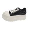 Platform White Shoes Women's New Versatile Comfortable Small Height Increase Casual Breadboard Shoes