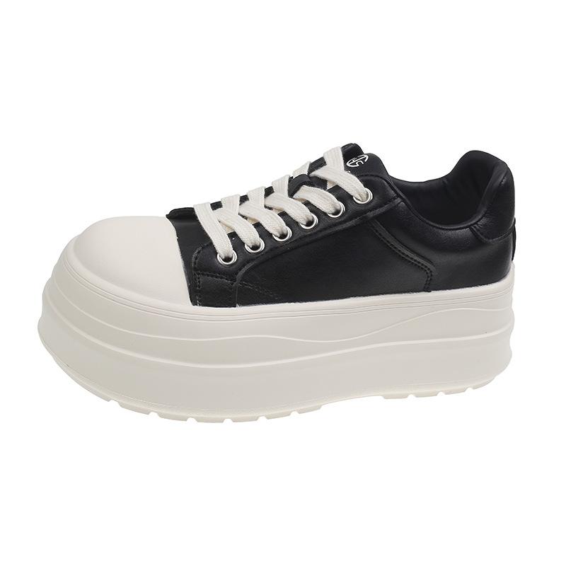 Platform white shoes women's new versatile comfortable small height increase casual breadboard shoes