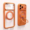 iPhone 17 Pro Max Transparent 360° Magnetic Stand Case with Full Lens Protection