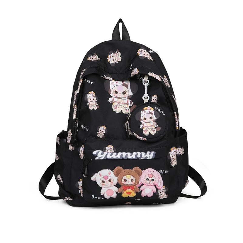 

Children s bags Cute cartoon primary school students backpack High value lightweight large class kindergarten backpack чорний