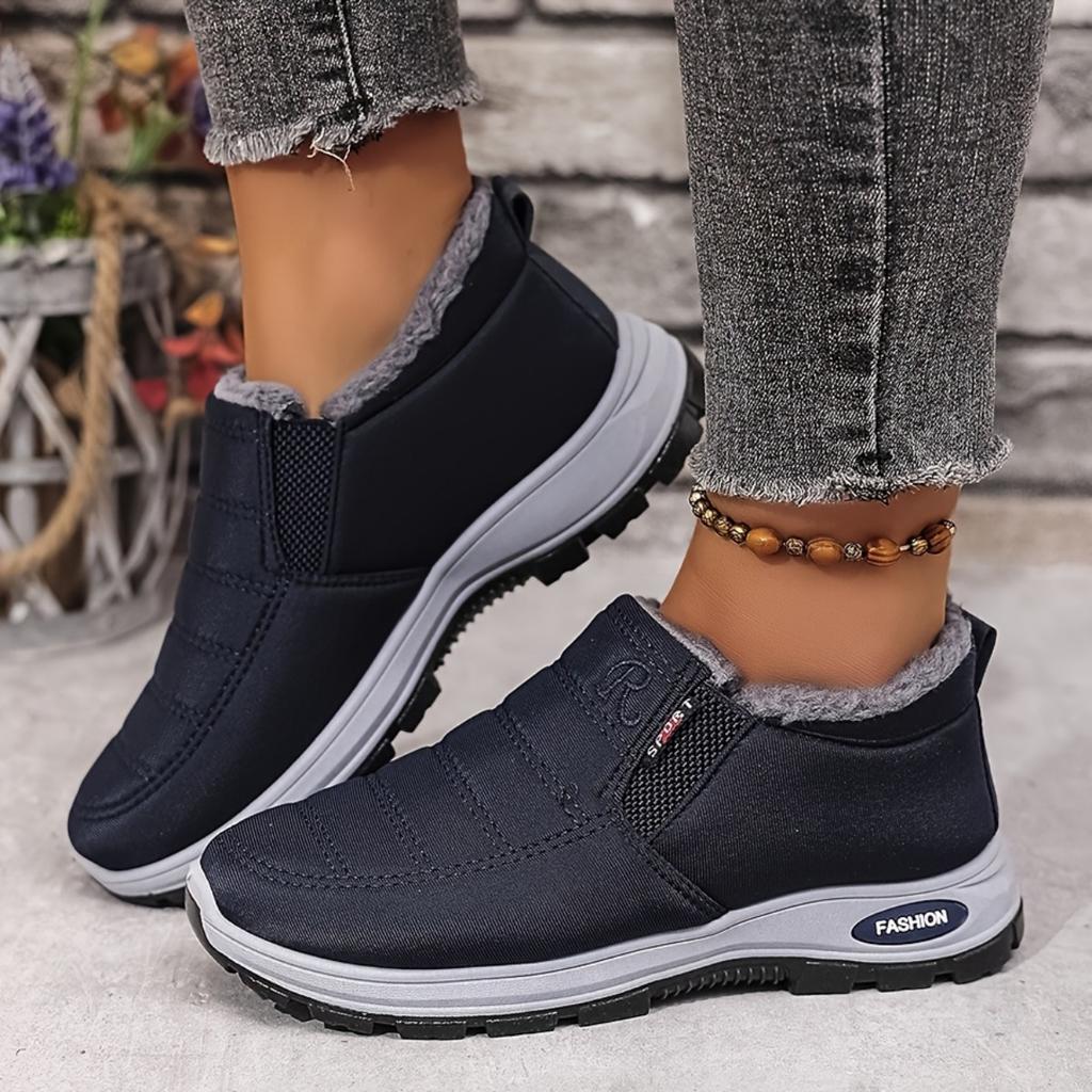 Ultra Warm Thick Soled Snow Boots, Arctic Grade Cold Resistant with Fleece Ankle Boots - High-density Lining and Thermal Locking Technology