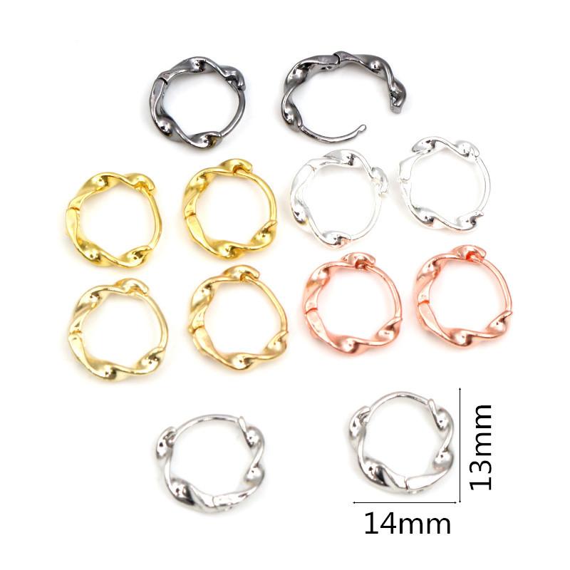 10pcs 3-Styles Gold Color French Earring Hooks Lever Back Open Loop Setting for DIY Earring Clips Clasp Jewelry Making Findings