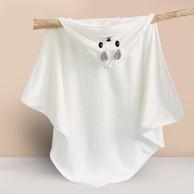 Cloak Coral Fleece Baby Bath Towel: Absorbent Hooded Poncho & Swaddling Blanket, Super Soft for Children