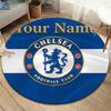 Chelsea F Custom Name Round Area Rug,Carpet Rug for Living Room Bedroom Sofa Playroom Decor,Non-slip Floor Mat