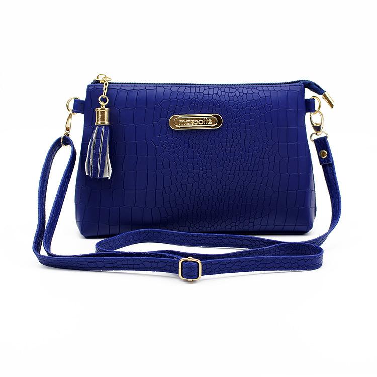 Luxury Tassel Crossbody Bag For Women PU Leather Crocodile Pattern Shoulder Bag New Small Messenger Bag