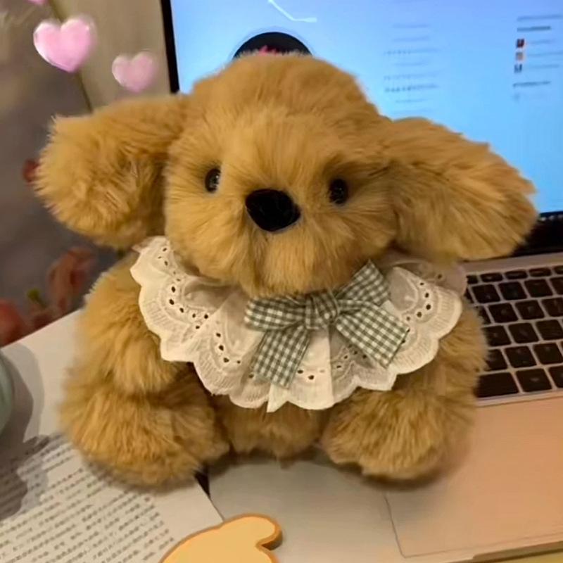 Handmade DIY Recording Golden Retriever Plush Kit, Creative Make Your Own Dog Doll Stuffed Animal, Cute Puppy Toy Gift