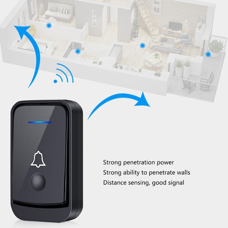 Intelligent Wireless Doorbell IP44 Waterproof Home Security Alarm Welcome Door Bells Two Way Talk Doorbell for Home