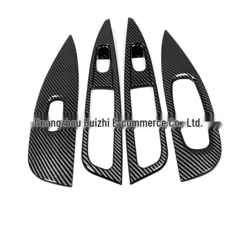 Qashqai 16-18 Kohlefaser Interieur-Kit: Scheinwerfersteuerung, Glasschalter, Türschale, Armlehnenaufkleber