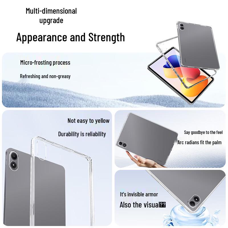Kulefeng Průhledný TPU kryt pro Redmi Pad 2 Pro 12,1 palce