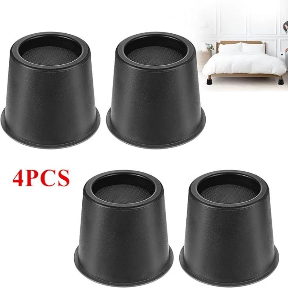 4Pcs Heavy Duty Furniture Riser Round Rubber Sofa Riser Supports Up to 6000 lbs for Sofa Table Bed Chair Bottom Leg Raiser