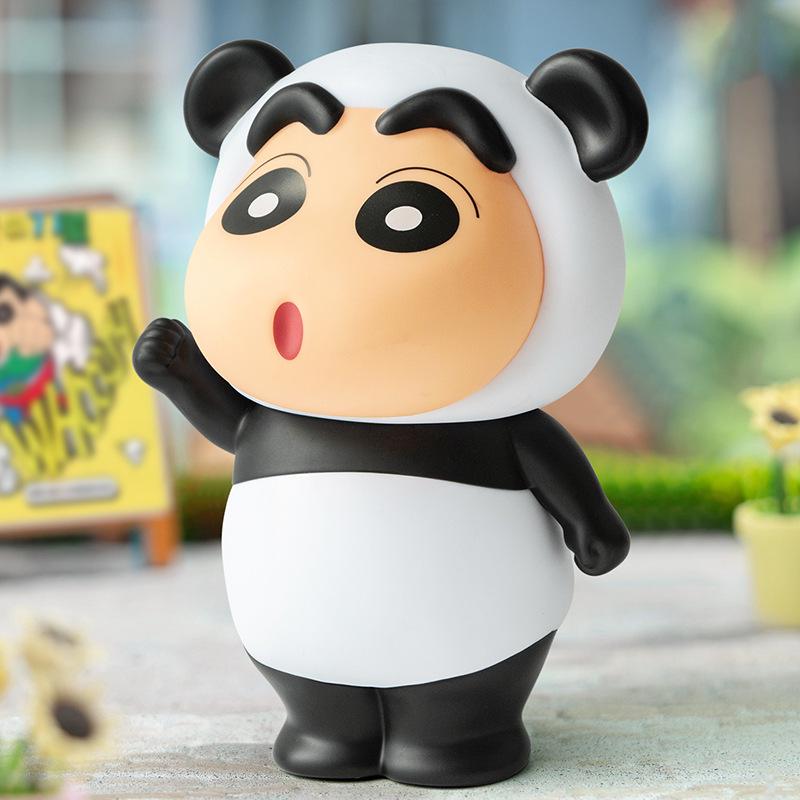 

Authentic Crayon Shin-chan Panda Vinyl Figure Piggy Bank & Desktop Ornament