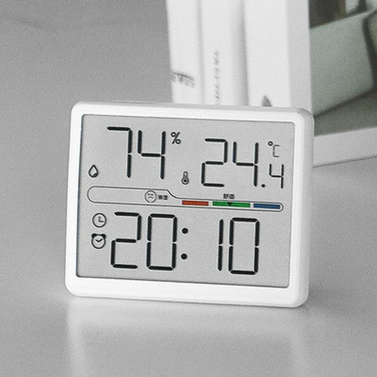 GH9007 LED Clock: Large Screen Wall & Tabletop Alarm with Temp & Humidity Display