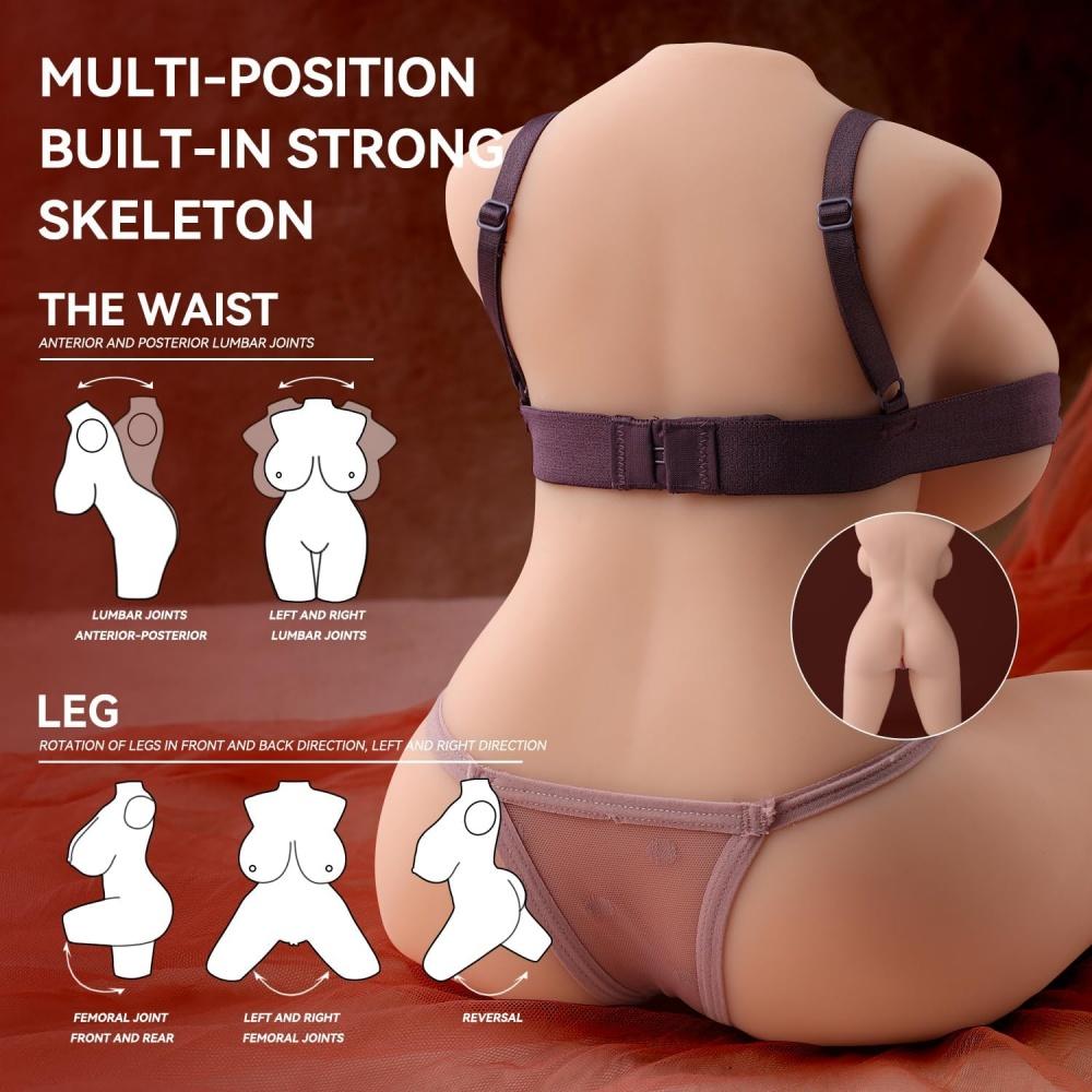 3,8 kg Realistyczna Lalka Seksualna Prawdziwa 3D Wagina TPE Połowa Ciała Z Piersiami Dla Dorosłych Kieszonkowa Pussy Zabawki Seksualne Dla Mężczyzn