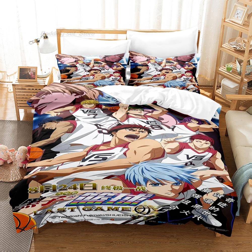 New 3D Print Cartoon Kuroko's Basketball Bedding Set Single Twin Full Queen King Size Bed Set Adult Kid Bedroom Duvet Cover Sets