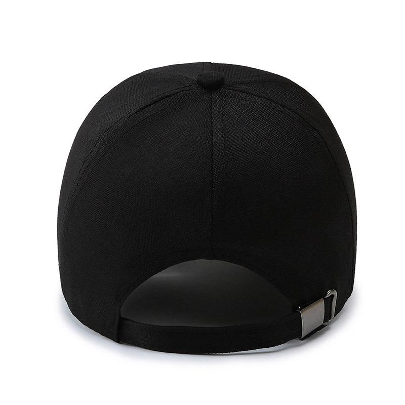 Spring and Autumn New Hat Men's Canvas Luminous Label Printing Baseball Cap Sunshade Sunscreen Big Eaves Cap