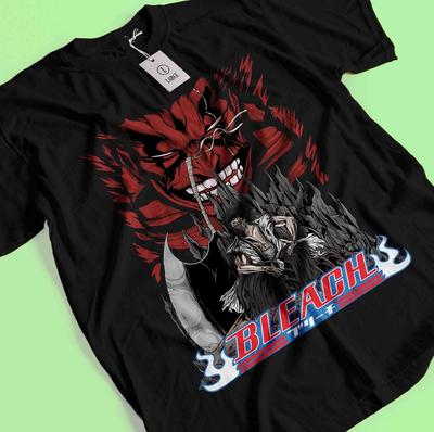 Maglietta Zaraki Kenpachi Bleach Anime T-shirt Ichigo Bankai T-shirt Aizen Yhwach Tee