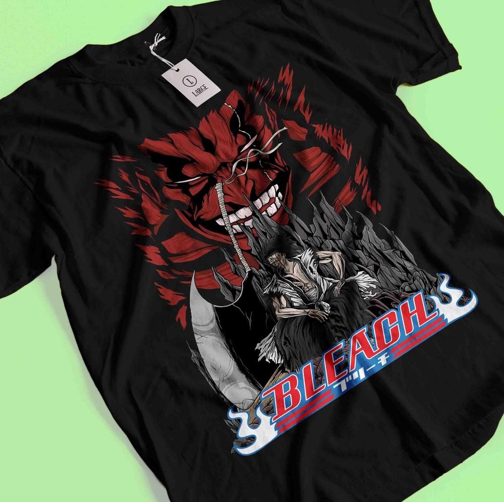 

Зараки Кенпачи Футболка Блич Аниме Футболка Ичиго Банкай Футболка Айзен Иухах Футболка XL