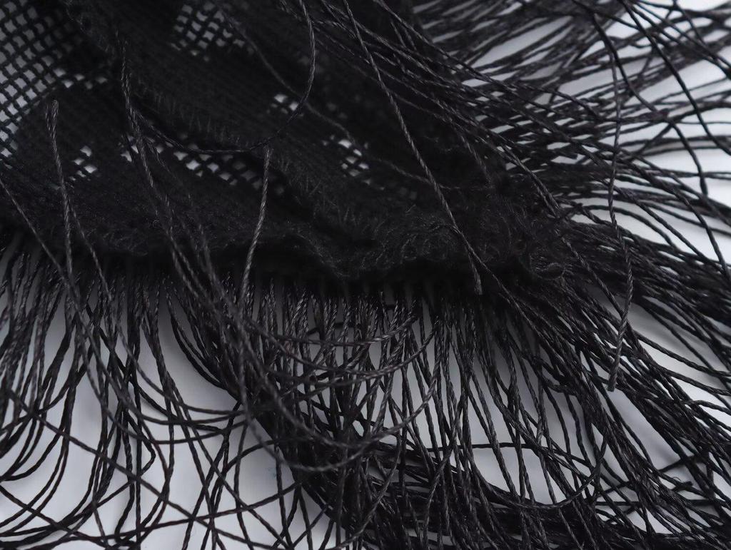 2025 Spring European-American Style One-Shoulder Tassel Dress: Irregular, Sexy Fashion for Women