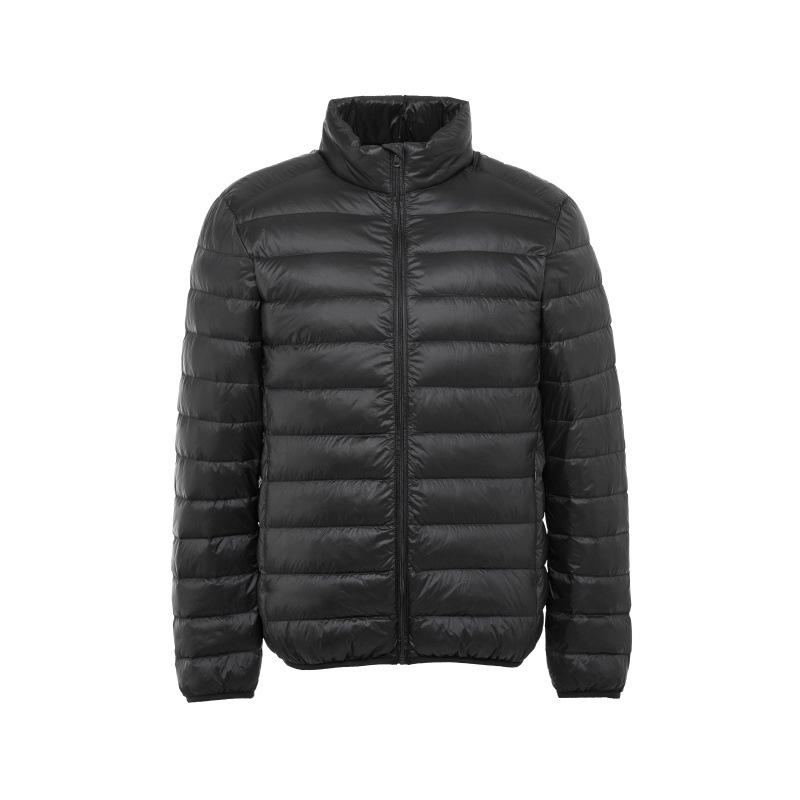 Trendy Lightweight Down Coat Men's Stand Collar Slimming Smooth Jacket Youth Men Casual Scene