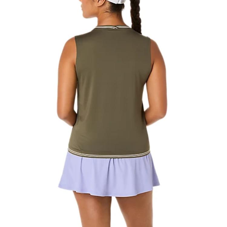 Asics Game Breathable Striped Sleeveless Sports Vest Women tops 2042A424-300