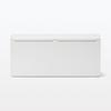 MUJI Stahlhahn Aufbewahrungsbox, Klappdeckel-Typ, Weißgrau, 32cm (W) x 10cm (D) x 14cm (H), 44596654, Kabelbox, Aufbewahrungsbox, Kabelschutz