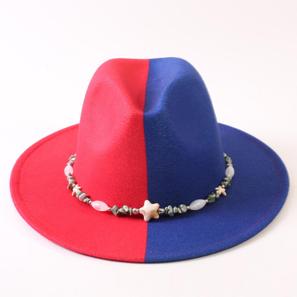 Popular European and American Classic Double-color Wide-brimmed Top Hat Men's and Women's Fashion OL Style Cowboy Hat Jazz Hat