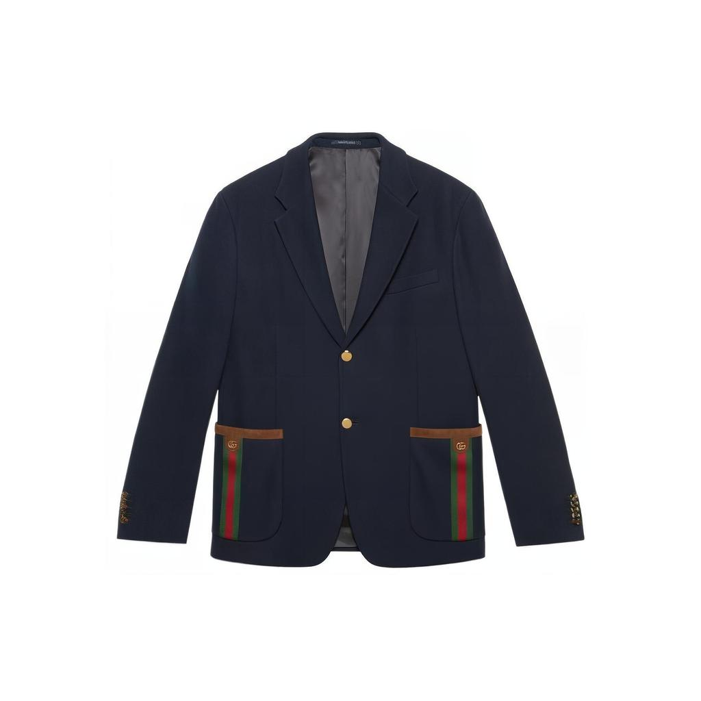 GUCCI Single breasted Web trim Jacket 673264-Z8AR0-4433