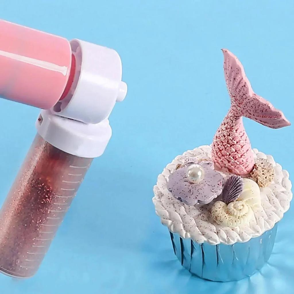 1Set(5pcs)-Manual Airbrush Set for Cake Decorating - Easy DIY Baking Tool for Decorating Cakes and Desserts