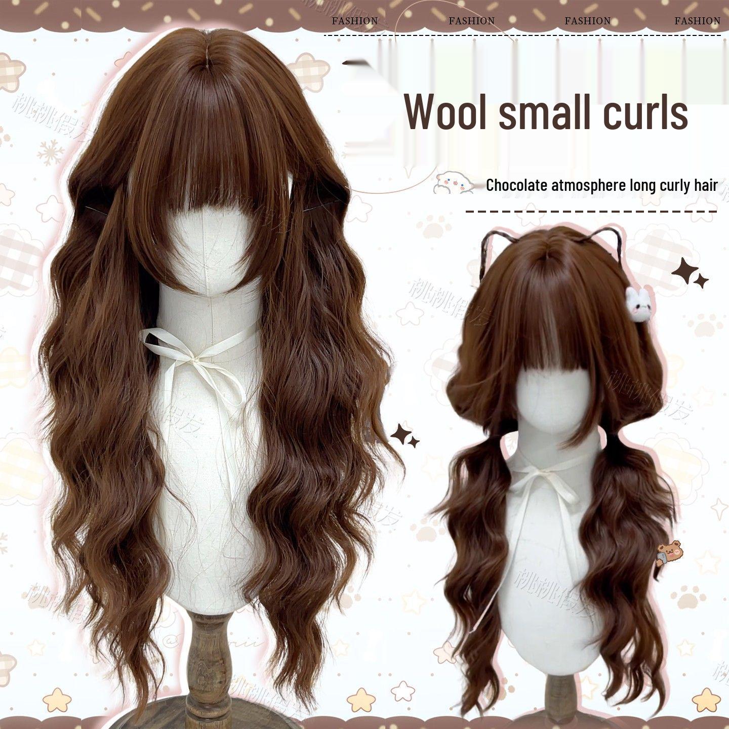 Сладкая кудрявая парика  Медовый рулет  - Длинный стиль  Яичный рулет  для Осени/Зимы