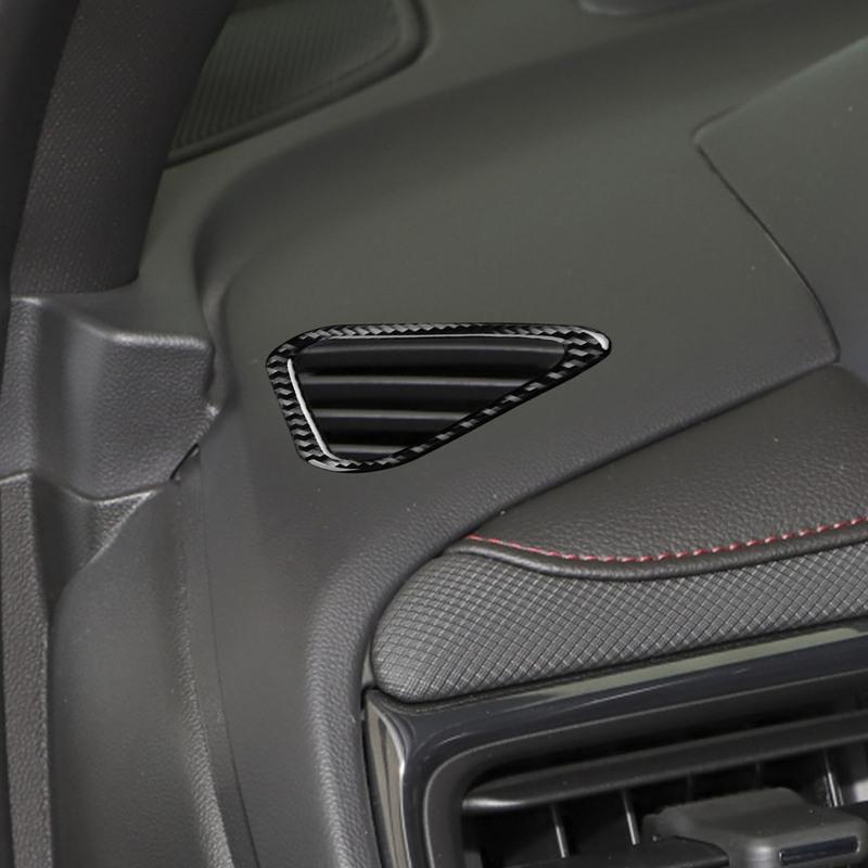 For Chevrolet Tailblazer Equinox 2018— Carbon Fiber Car Dashboard Air Vent Frame Cover Trim Sticker Decorative Accessories