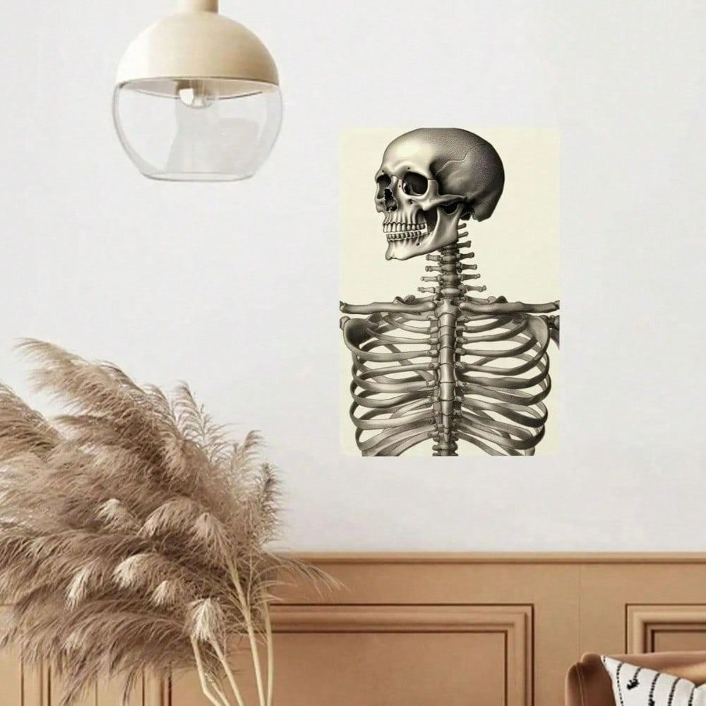 Metal Poster Skeleton Vintage Tin Sign Wall Decor for Home Kitchen Pub Party