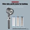 4 Modes Handheld Shower Head with Brush Cotton Filters One-click Stop Water Saving High Pressure Showerhead for Bathroom