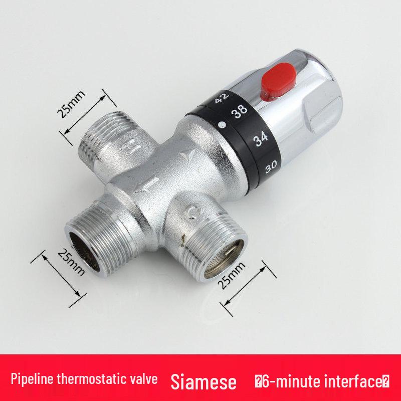 Smart Thermostatic Mixing Valve for Solar Electric Water Heater with Hot/Cold Shower Head Faucet