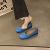 Versatile light mouth flat-soled single shoes women's 2026 summer new silver French bow with skirt soft-soled beanie shoes