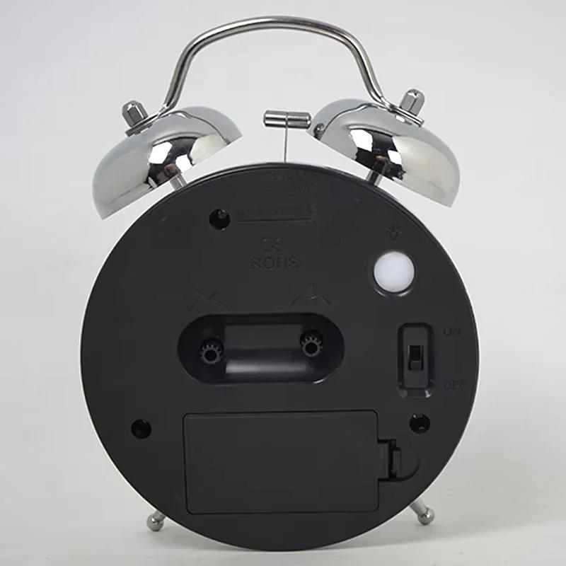 Iron Art Silent Quartz Alarm Clock for Kids Creative Glow Pointer Table Clock Fashionable Desktop Decor