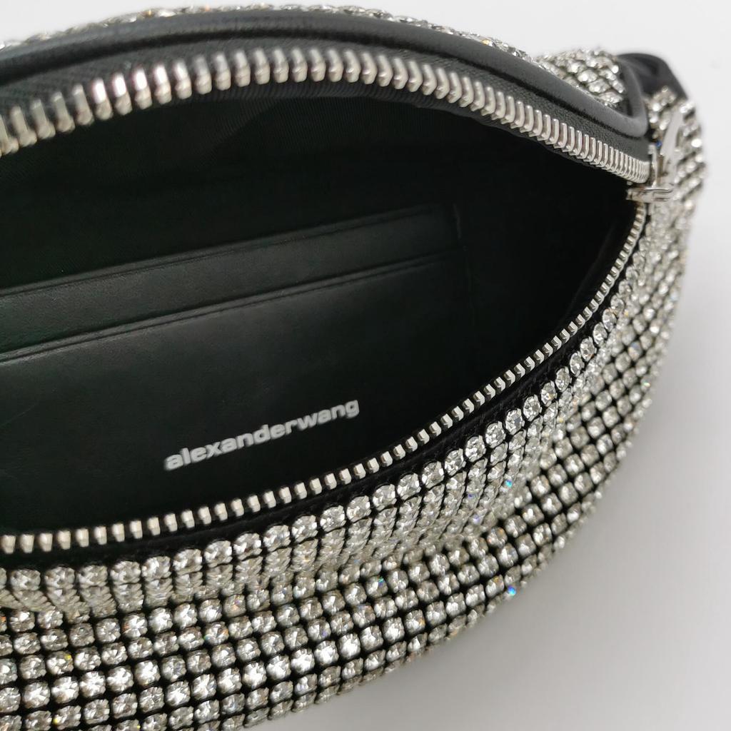 [Gebraucht] Attica Serie Verstellbare Strassstein-Kette Interne Leder-Logo-Verzierung Rindsleder und Schaffell Mini-Schultertasche Crossb - Ausgezeichnet #1JYQ1X4