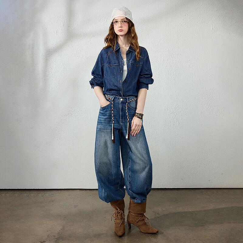Women's 2026 Autumn Loose Workwear Denim Shirt