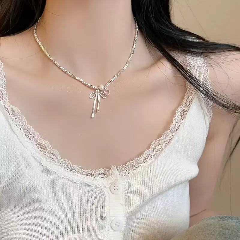 Shell Star Pendant Necklace Female Gentle Summer Niche Premium Sense Clavicle Chain Light Luxury Cold Necklace