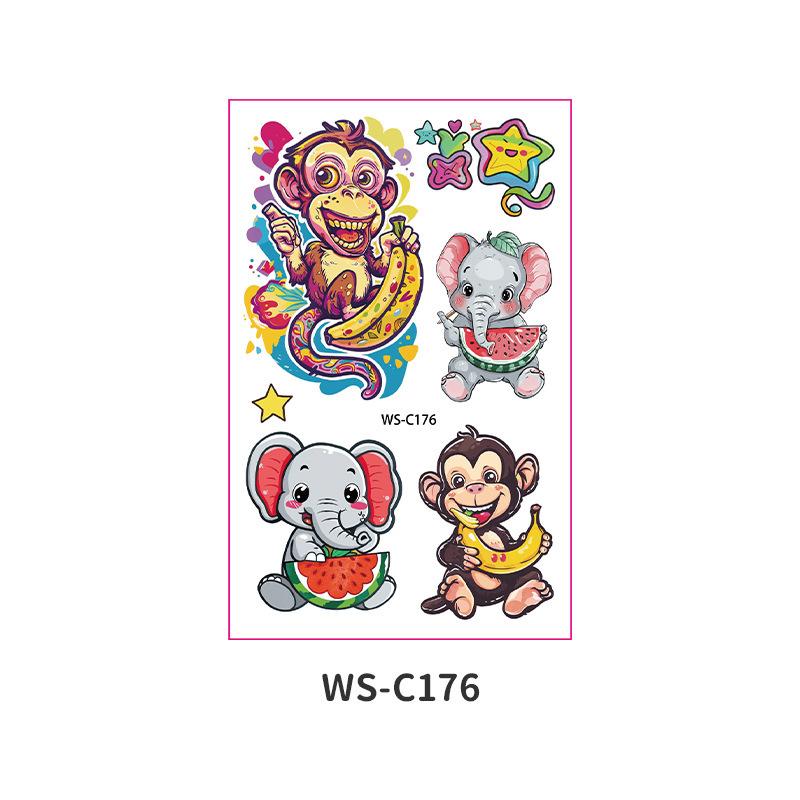 Cross Border Children's Cartoon Tattoo Stickers Space Dinosaur Boy Girl Cute Temporary Waterproof