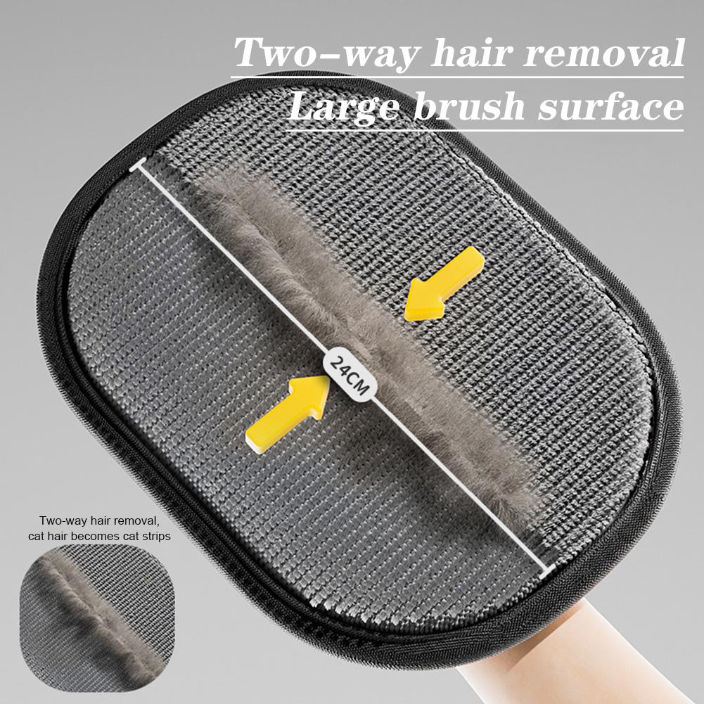 Pet Hair Removal Gloves Double-Sided Fur Gloves Cat Dog Hair Cleaning Brush For Washing Deshedding Cleaning Carpets Sofas