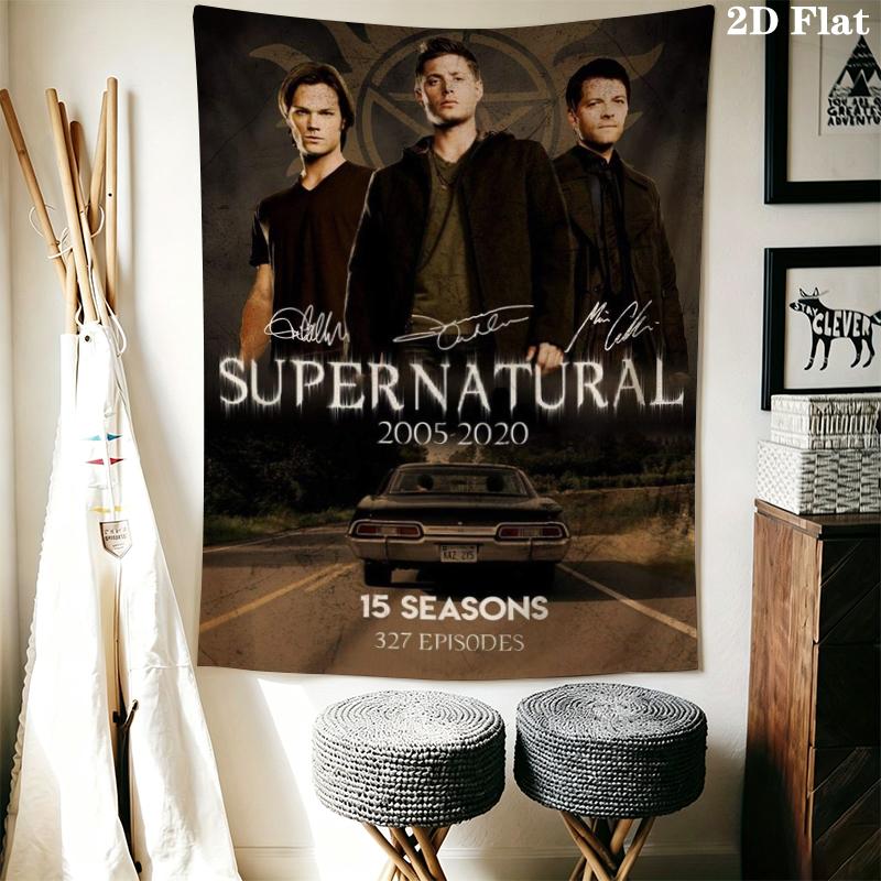 supernatural Wall Tapestry Aesthetic Wall Hanging Printed Fabric Blanket Decorative Tapestries for Bedroom Living Room Home Decor