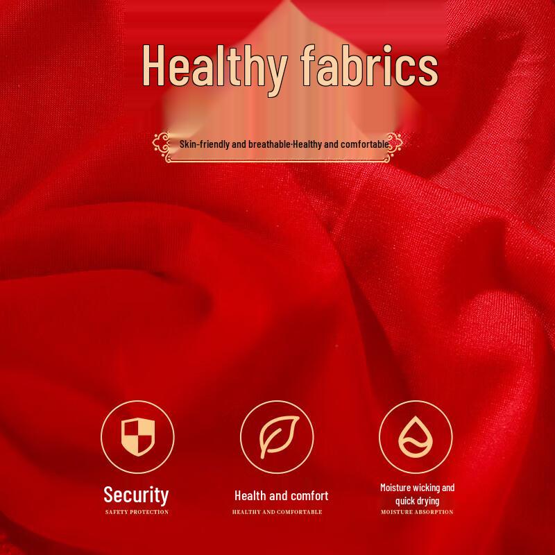 LangSha Men's Red Cotton Boxer Briefs 2-Pack